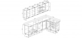 Кухонный гарнитур Белый Глянец 2600*1600 (Стол. 26мм) в Лесном - lesnoy.ok-mebel.com | фото 2