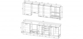 Кухонный гарнитур Белый Глянец 3000 h950 (Стол. 26мм) в Лесном - lesnoy.ok-mebel.com | фото 2