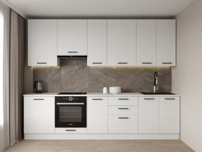 Кухонный гарнитур Белый Глянец 3000 h950 (Стол. 38мм) в Лесном - lesnoy.ok-mebel.com | фото
