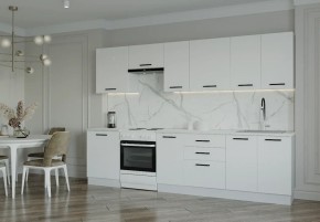 Кухонный гарнитур Белый Глянец 3000 (Стол. 26мм) в Лесном - lesnoy.ok-mebel.com | фото