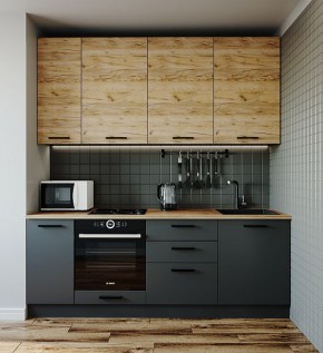 Кухонный гарнитур Дели 2200 h950 (Стол. 26мм) в Лесном - lesnoy.ok-mebel.com | фото