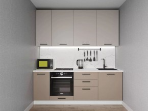 Кухонный гарнитур Каппучино 2200 h950 (Стол. 38мм) в Лесном - lesnoy.ok-mebel.com | фото