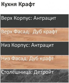 Кухонный гарнитур Крафт 2200 h950 (Стол. 38мм) в Лесном - lesnoy.ok-mebel.com | фото 3