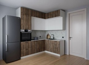 Кухонный гарнитур Старое Дерево 2200*1700 (Стол. 38мм) в Лесном - lesnoy.ok-mebel.com | фото