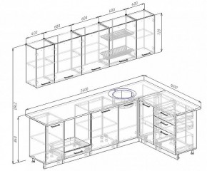 Кухонный гарнитур угловой Бланка 2600х1600 (Стол. 38мм) в Лесном - lesnoy.ok-mebel.com | фото 2