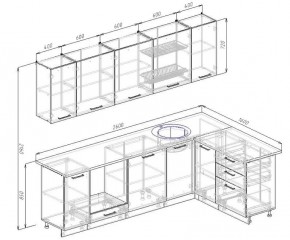 Кухонный гарнитур угловой Жемчуг 2600х1600 (Стол. 38мм) в Лесном - lesnoy.ok-mebel.com | фото 2