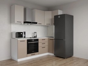 Кухонный гарнитур угловой Каппучино 2200*1000 (Стол. 38мм) в Лесном - lesnoy.ok-mebel.com | фото