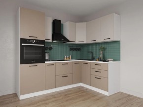 Кухонный гарнитур угловой Каппучино 2400*1600 (Стол. 38мм) в Лесном - lesnoy.ok-mebel.com | фото