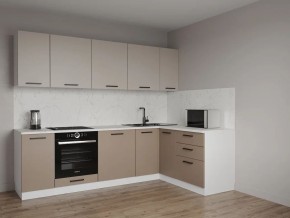 Кухонный гарнитур угловой Каппучино 2600*1600 (Стол. 38мм) в Лесном - lesnoy.ok-mebel.com | фото