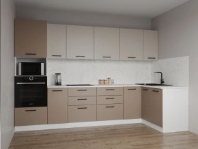 Кухонный гарнитур угловой Каппучино 3200*1400 (Стол.38мм) в Лесном - lesnoy.ok-mebel.com | фото