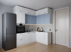 Кухонный гарнитур угловой Капри 2200*1700 (Стол. 26мм) в Лесном - lesnoy.ok-mebel.com | фото