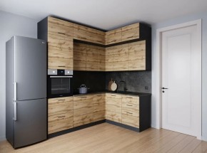 Кухонный гарнитур угловой Крафт 2200*1700 (Стол. 26мм) в Лесном - lesnoy.ok-mebel.com | фото