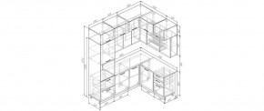 Кухонный гарнитур угловой Санторини 2200*1700 (Стол. 38мм) в Лесном - lesnoy.ok-mebel.com | фото 2