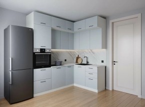 Кухонный гарнитур угловой Смоки 2200*1700 (Стол. 38мм) в Лесном - lesnoy.ok-mebel.com | фото