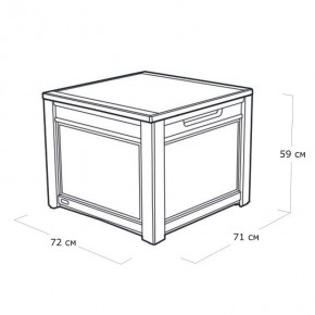 Квадратный сундук Cube Rattan 208 л в Лесном - lesnoy.ok-mebel.com | фото 4