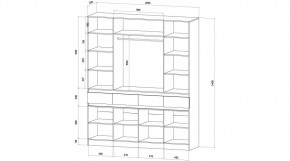 ЛЕНОРА Спальный гарнитур (модульный) графит в Лесном - lesnoy.ok-mebel.com | фото 9
