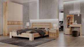 ЛЕНОРА Спальный гарнитур (модульный) кашемир в Лесном - lesnoy.ok-mebel.com | фото