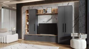 ЛЕВАНТЕ Гостиная (дуб вотан/графит) в Лесном - lesnoy.ok-mebel.com | фото