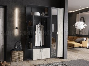 ЛИКА №1 Прихожая ЛДСП (графит/дуб крафт белый) в Лесном - lesnoy.ok-mebel.com | фото