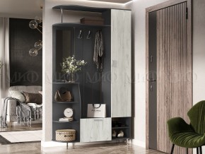 ЛИКА №2 Прихожая ЛДСП (графит/дуб крафт белый) в Лесном - lesnoy.ok-mebel.com | фото