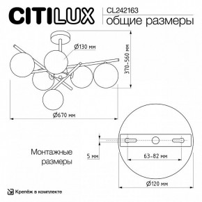 Люстра на штанге Citilux RONNY CL242163 в Лесном - lesnoy.ok-mebel.com | фото 12