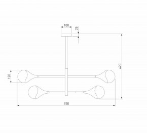 Люстра на штанге Eurosvet Calyx 60168/6 латунь в Лесном - lesnoy.ok-mebel.com | фото 3