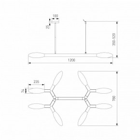 Люстра на штанге Eurosvet Covalent 30180 черный в Лесном - lesnoy.ok-mebel.com | фото 3