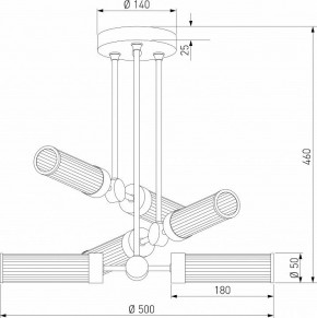 Люстра на штанге Eurosvet Oriens 60166/6 латунь в Лесном - lesnoy.ok-mebel.com | фото 5