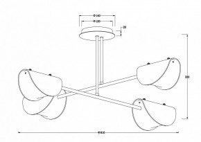 Люстра на штанге Freya Mallow FR5228PL-04C в Лесном - lesnoy.ok-mebel.com | фото 2