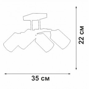 Люстра на штанге Vitaluce V2833 V2833-1/4PL в Лесном - lesnoy.ok-mebel.com | фото 4