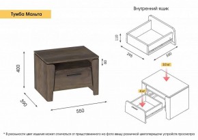 МАЛЬТА МС Спальный гарнитур (Дуб Винтерберг) в Лесном - lesnoy.ok-mebel.com | фото 18