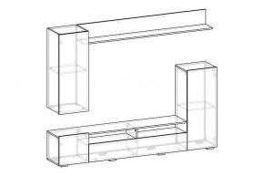 МИЯ Гостиная (дуб сонома/белый глянец) в Лесном - lesnoy.ok-mebel.com | фото 2