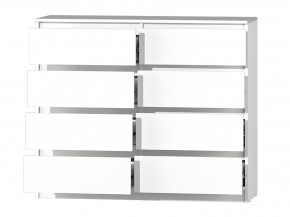 МС "Хилтон" Комод №3 1200 (8 ящ.) белый текстурный в Лесном - lesnoy.ok-mebel.com | фото 3