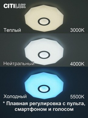 Накладной светильник Citilux Диамант Смарт CL713A30G в Лесном - lesnoy.ok-mebel.com | фото 4