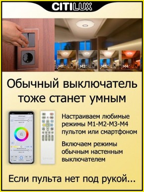 Накладной светильник Citilux Диамант Смарт CL713A30G в Лесном - lesnoy.ok-mebel.com | фото 6