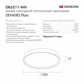 Накладной светильник Denkirs PLATO DK6511-WH/1 в Лесном - lesnoy.ok-mebel.com | фото 10