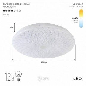 Накладной светильник Эра Slim SPB-6 Slim 3 12-4K в Лесном - lesnoy.ok-mebel.com | фото 2