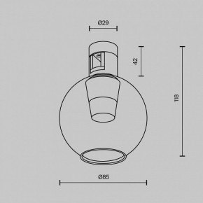 Накладной светильник Maytoni Bubble TR148-1-3W3K-PT в Лесном - lesnoy.ok-mebel.com | фото 6
