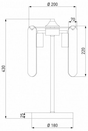 Настольная лампа декоративная Eurosvet Claire 01170/3 золото в Лесном - lesnoy.ok-mebel.com | фото 3