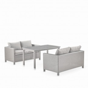 Обеденный комплект плетеной мебели с диванами T256C/S59C-W85 Latte в Лесном - lesnoy.ok-mebel.com | фото