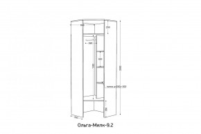 ОЛЬГА-МИЛК 9.2 Шкаф угловой с зеркалом в Лесном - lesnoy.ok-mebel.com | фото 2