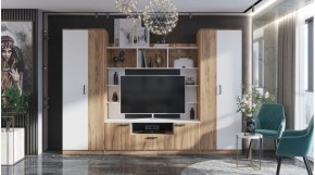 ПАЛЕРМО Гостиная (Дуб вотан/Белый) в Лесном - lesnoy.ok-mebel.com | фото