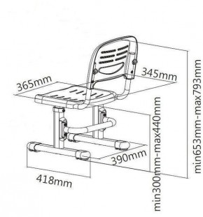 Парта-трансофрмер Amare II Blue + ящик + SST3 Blue в Лесном - lesnoy.ok-mebel.com | фото 8