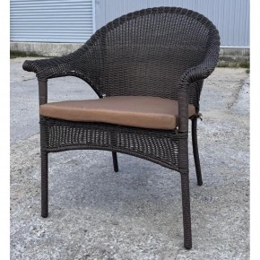Плетеное кресло LV-140B-Brown с подушкой в комплекте в Лесном - lesnoy.ok-mebel.com | фото 3