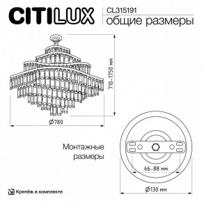 Подвесная люстра Citilux Naiad CL315191 в Лесном - lesnoy.ok-mebel.com | фото 7