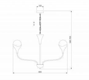 Подвесная люстра Eurosvet Calyx 60169/6 никель в Лесном - lesnoy.ok-mebel.com | фото 3