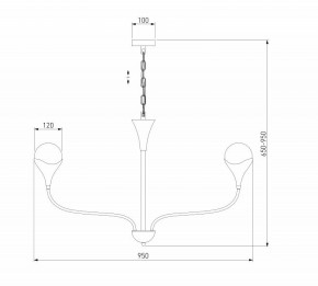 Подвесная люстра Eurosvet Calyx 60169/8 никель в Лесном - lesnoy.ok-mebel.com | фото 3