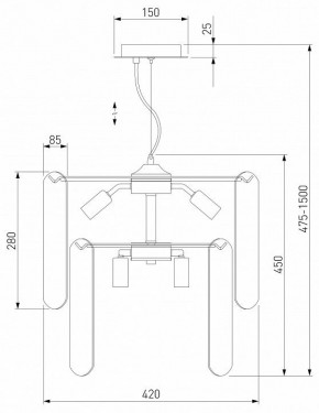 Подвесная люстра Eurosvet Claire 60170/8 золото в Лесном - lesnoy.ok-mebel.com | фото 5