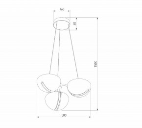 Подвесная люстра Eurosvet Emisfero 50083/3 LED золото в Лесном - lesnoy.ok-mebel.com | фото 6