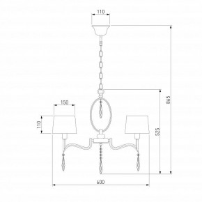 Подвесная люстра Eurosvet Madera 10093/5 хром/прозрачный хрусталь Strotskis в Лесном - lesnoy.ok-mebel.com | фото 5